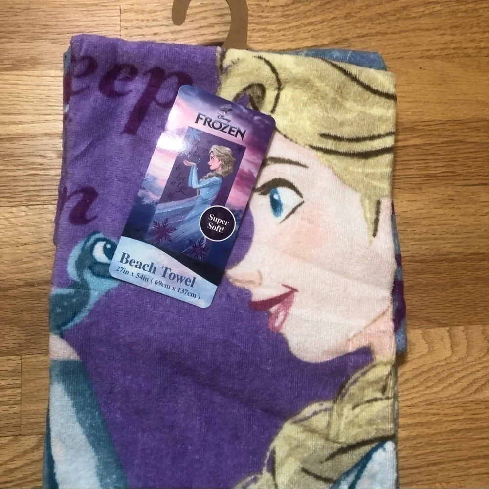 Frozen Beach Towel Disney Elsa Blue Purple NEW Super Soft